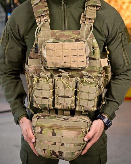 Плитоноска 4 точки быстрый сброс frion   с напашником   ПП7889 | Зображення 3