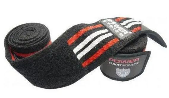 Бинти на лікоть Power System PS-3600 Elbow Wraps Red/Black (пара) (PS-3600_Red-Black) | Зображення 3