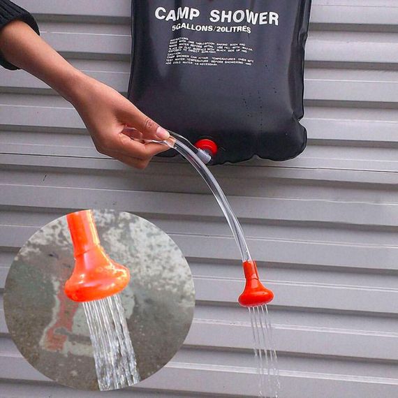 Душ туристичний 20 л, Solar Shower / Портативний літній душ / Душ для кемпінгу та дачі | Зображення 1