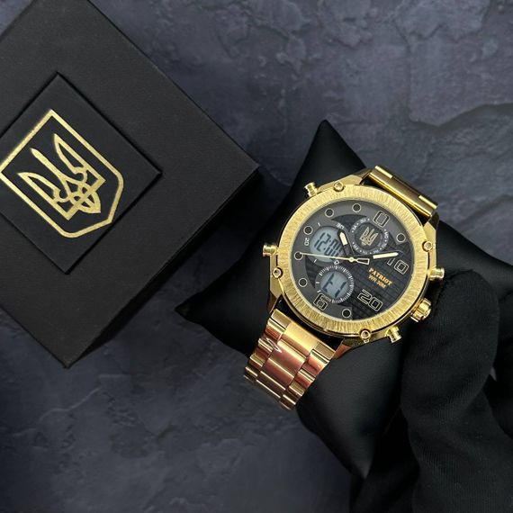 Patriot 017 Тризуб Золото Gold-Black-White Steel | Зображення 1