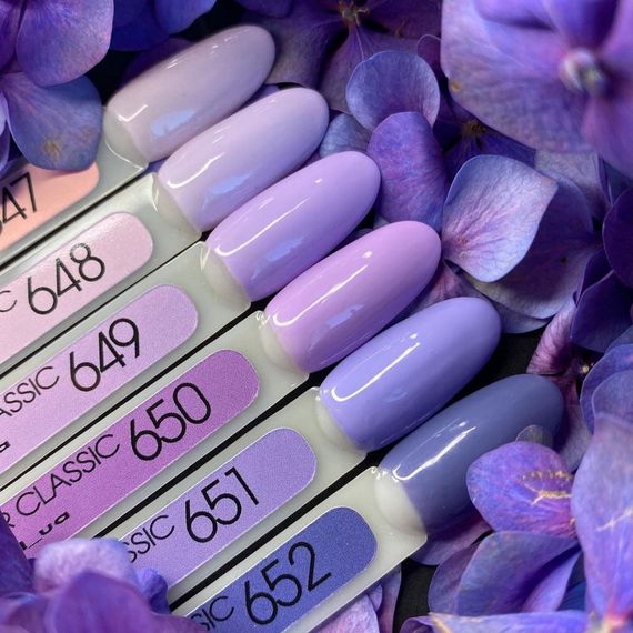 Гель-лак Moon Full Winter №649 чистый сиреневый 8мл | Зображення 1