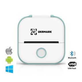 Принтер чеков UKRMARK P02GN Bluetooth, бело-зеленый (900912)