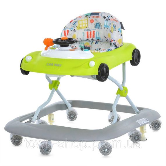 Детские Ходунки Car way ME 1216 Green-Gray, музыка, свет