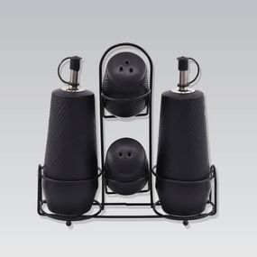 Набор для специй Maestro MR-20001-04S Black 4 керамические емкости с подставкой