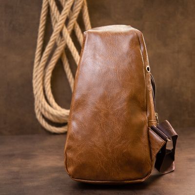 Сумка Vintage Через плече на два відділення Світло-коричнева (20561) | Зображення 8