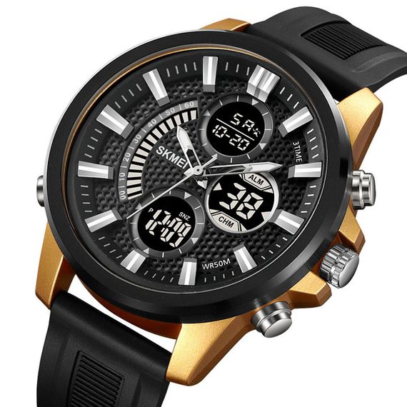 Годинник S2kmei 2235BKGDBK Black-Gold-Black | Зображення 1