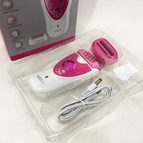 Жіночий триммер для тіла VGR V-722, Бездротові епілятори з насадками, KC-981 Епілятори жіночі | Зображення 6