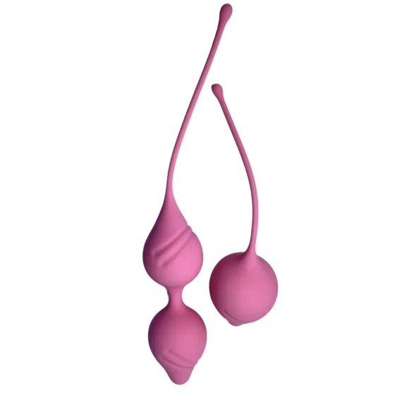 Набір вагінальних кульок Passion Play для вправ Кегеля, подовжені, рожеві, 2 шт. Sex Aura | Зображення 1