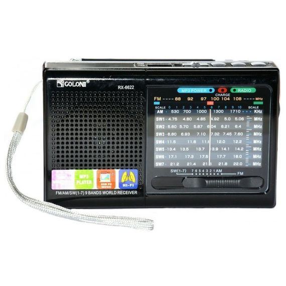 Портативна стовпчик радіо MP3 USB Golon RX-6622. AW-959 Колір: чорний | Зображення 1