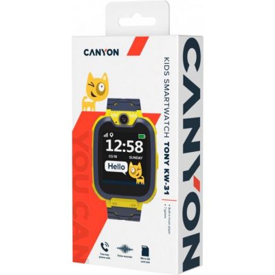Смарт-годинник Canyon CNE-KW31YB Kids smartwatch Tony, Yellow-Grey (CNE-KW31YB) | Зображення 3