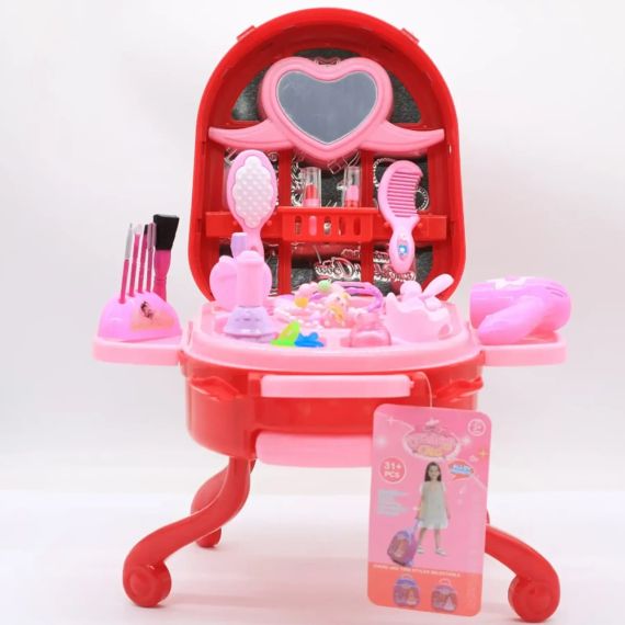 Дитячий ігровий набір у валізці 2в1, Fashion Girl / Набір салон краси для дівчаток | Зображення 2
