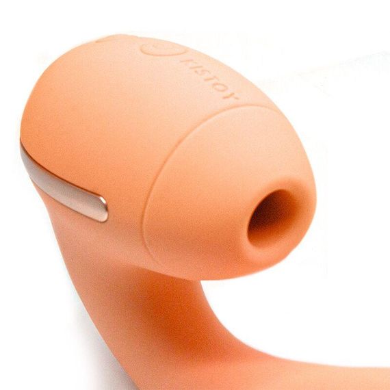 Вакуумний вібратор Kistoy Tina Mini Orange, вагінально-кліторальний | Зображення 3