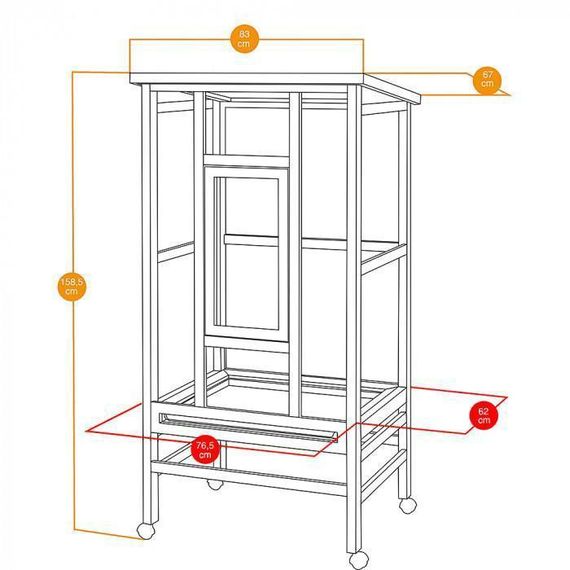 Клітка для птахів Ferplast WILMA 83 x 67 x h 158,5 cm | Зображення 1
