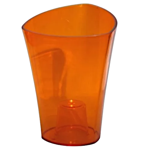 Вазон Венус 1,3 л жовтогарячий прозорий Ламела