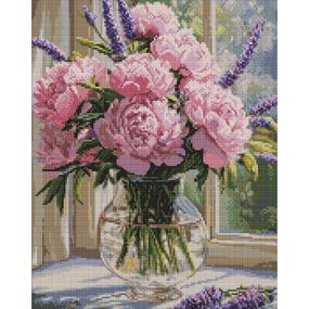 Алмазна мозаїка "Нюдова ніжність у вазі" ©art_selena_ua AMO8361, 40х50 см