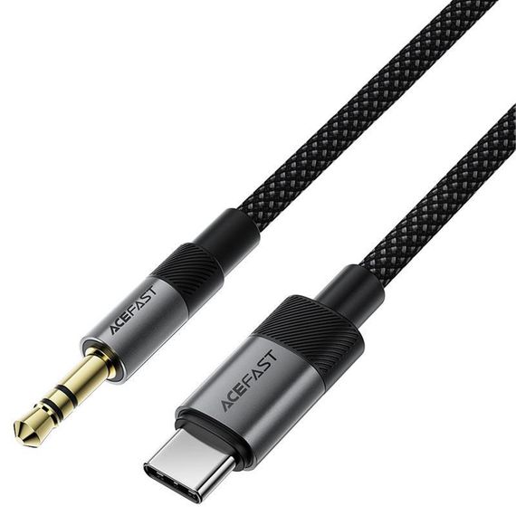 Аудіо кабель Aux Acefast J11 (Type-C to AUX 3.5mm plug) (1m) Black | Зображення 2