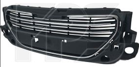 Решетка радиатора черная (c хром молдингом) Peugeot 301 '13-17 (FPS)