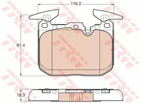Колодки гальмівні дискові BMW 3/1 F30/F20 F 11, TRW (GDB1943)