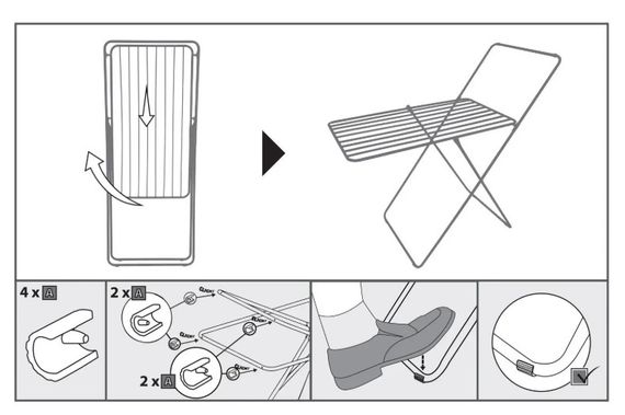 Сушарка для білизни підлогова Casa Si City Plus 10m Black (CS92287C03E) | Зображення 2