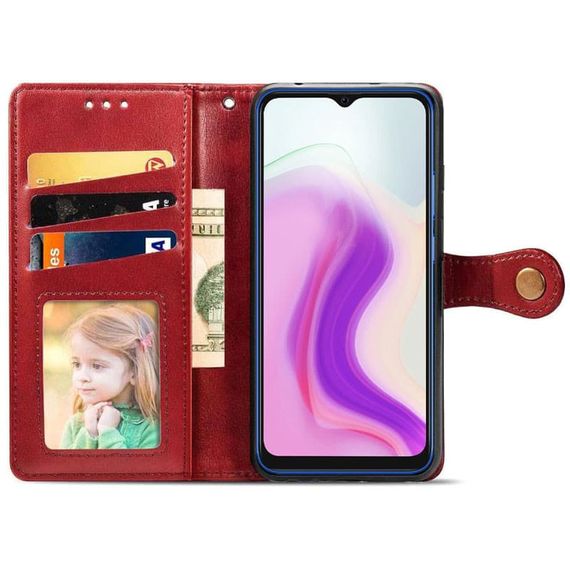 Шкіряний чохол-книжка GETMAN Gallant (PU) для Xiaomi Redmi 5 Plus/Redmi Note 5 (Single Camera) Штучна шкіра, Слот для візитки, Червоний | Зображення 2