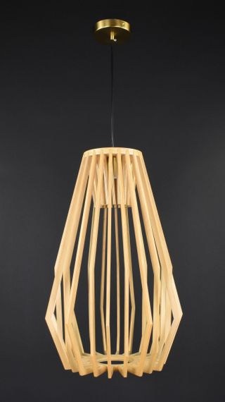 Люстра підвісна на 1 лампочку 27451 Латунь 65-200х40х40 см. | Зображення 3