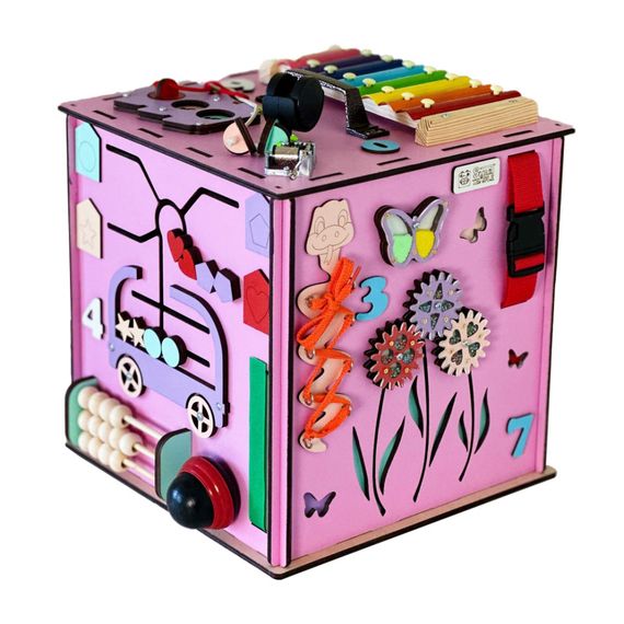 Развивающая игрушка Бизикуб TG145644630, 30х30х30 см Розовый | Зображення 3