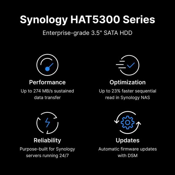 Жорсткий диск для сервера Synology 3.5" 8TБ SATA 7200 (HAT5310-8T) | Зображення 2