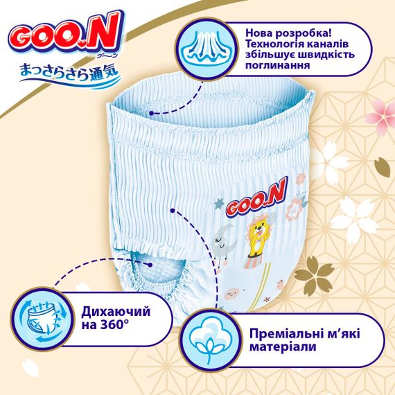 Трусики-підгузки Goo.N Premium Soft (розмір 3(M), 7-12 кг, 50 шт) | Зображення 4