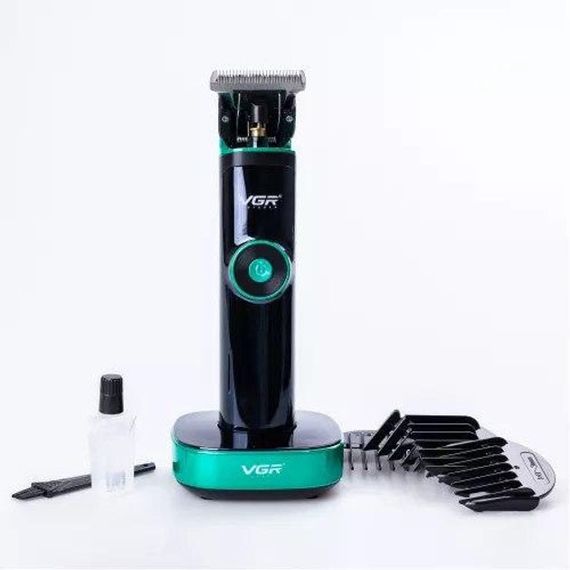 Універсальна машинка триммер для стрижки волосся VGR V-671 акумуляторний з набором насадок та QJ-784 LED дисплеєм | Зображення 7