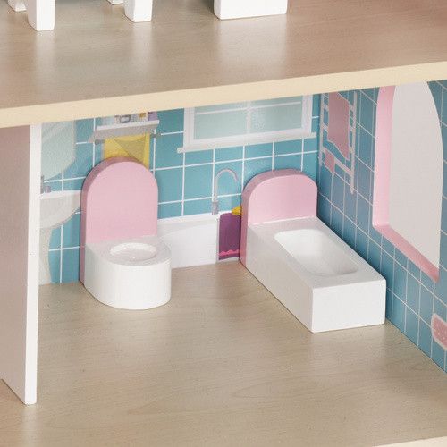 Деревянный большой кукольный домик с LED-подсветкой  KRUZZEL 26364 | Зображення 5