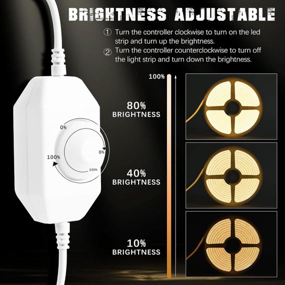 Світлодіодна стрічка, 600 світлодіодів, Теплий білий колір, водонепроникність IP65 12 В, 5 m. | Зображення 7