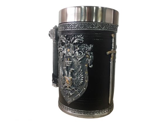 Чашка 3D Skull Mug Череп пивний кухоль Двоголовий Оріл (код: SKU-1380273916) | Зображення 3