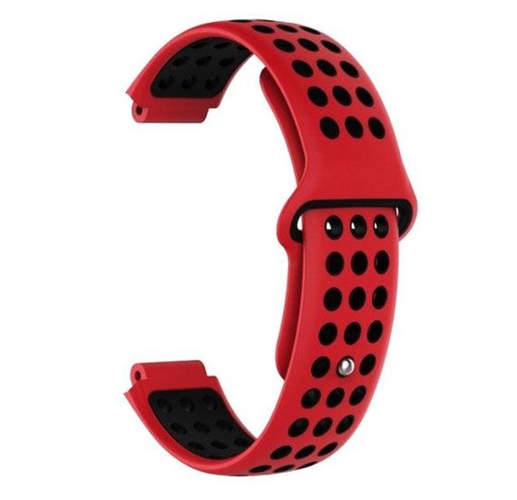 Спортивный ремешок с перфорацией Primo для часов Garmin Forerunner / Approach - Red&Black | Зображення 1