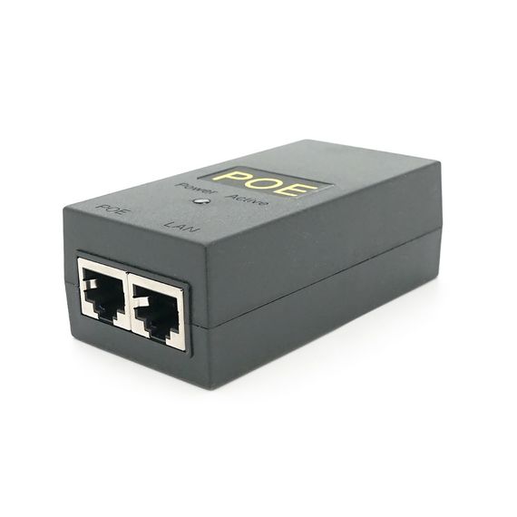 POE инжектор 24V 1A 24Вт портами Ethernet 10/100Мбит/с+(92x72x50) 0.095 кг | Зображення 1