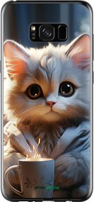 Чохол на Samsung Galaxy S8 Plus Білий кіт "5646t-817-2448"