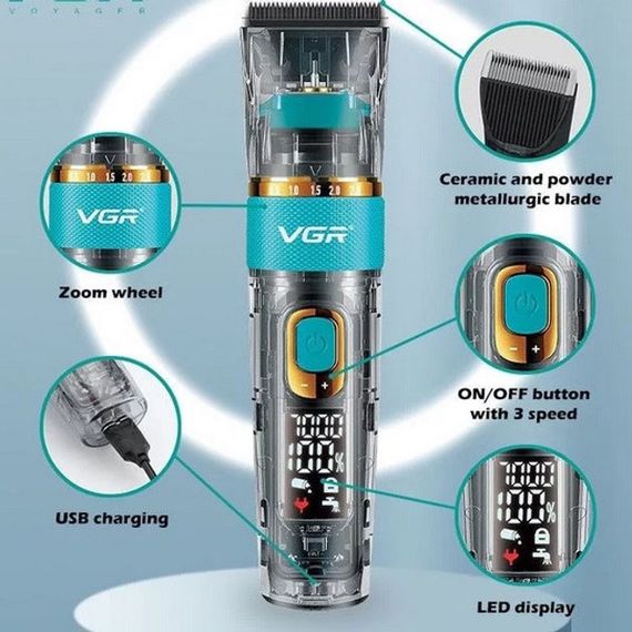Окантовочная машинка для стрижки аккумуляторная, Машинка для стрижки волос мощная WR-17 | Зображення 9