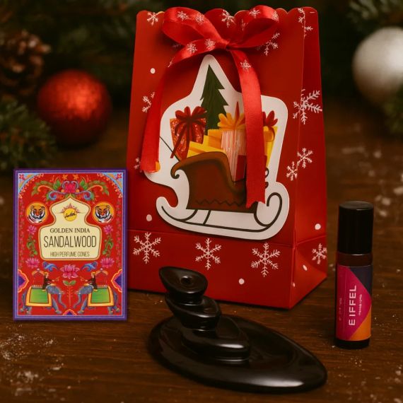 Подарунковий набір  Підставка 1 шт. + Аромаконуси 1 уп. + Парфумована олія 1 шт. №2 ZEN Gifts 7898543367415