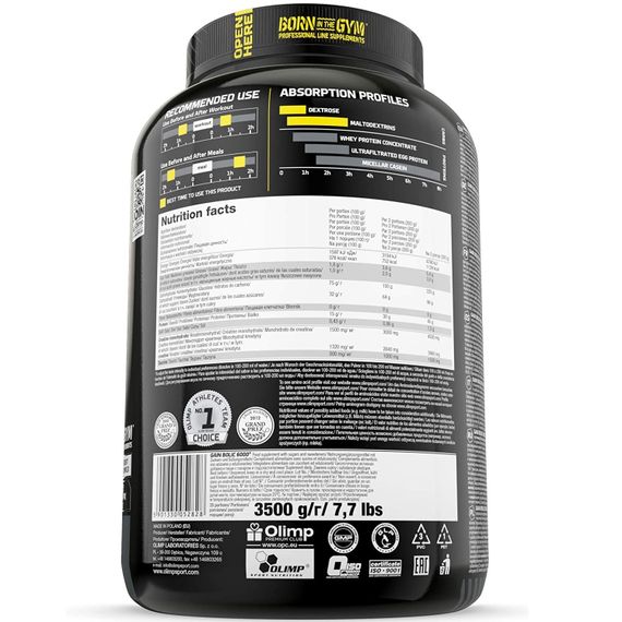 Гейнер Olimp Nutrition Gain Bolic 6000 3500 g /35 servings/ Vanilla | Зображення 1