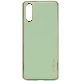 Шкіряний чохол Xshield для Samsung Galaxy A50 (A505F) / A50s / A30s Жовтий / Yellow Зелений/Pistachio