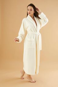Женский халат Nusa 6895, кремовый 2XL