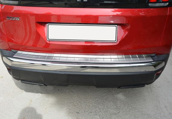 Кромка багажника (нерж) Carmos - Турецька сталь для Peugeot 3008 2016-2024 рр | Зображення 1