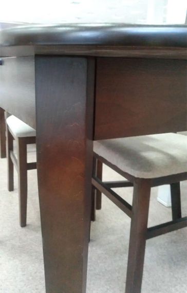 Обідній розкладний стіл Далас 93-123х67 см колір темний горіх | Зображення 5