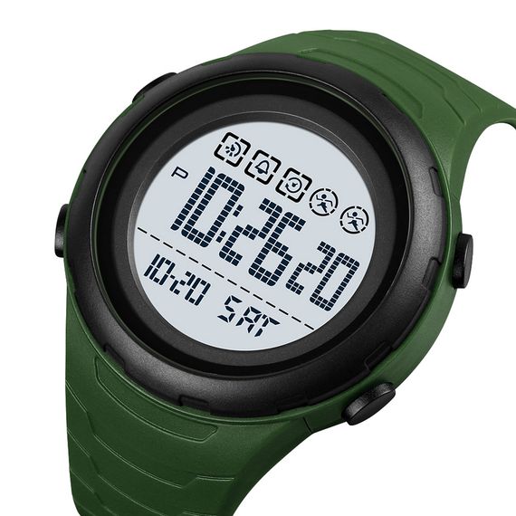 Чоловічий годинник Skmei 1674AGWT Army Green-white | Зображення 1