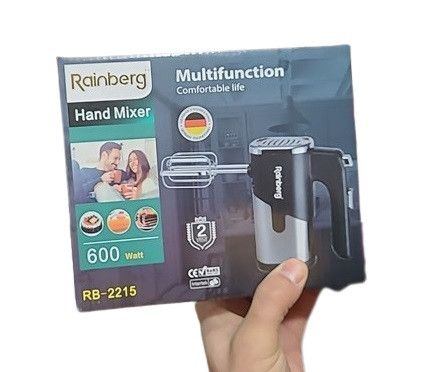 Міксер кухонний Rainberg RB-2215 5 режимів 600 Вт з насадками для замішування крутого тіста Чорний | Зображення 8