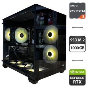 Збірка на замовлення: ігровий ПК AeroCool Dryft Mini Tower / AMD Ryzen 5 7500F (6 (12) ядер по 3.7 - 5.0 GHz) /  32 GB DDR5 / 1000 GB SSD M.2 / nVidia GeForce RTX 5070, 12 GB GDDR7, 192-bit / 850W