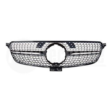 Решетка радиатора Mercedes Benz W166 15-18 (хром/чёрн.( c отв. камеры)) Diamond, AutoTechteile, 130 8846, 166