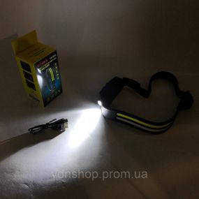 Ліхтар на голову з розсіяним світлом BL-W689-LM+2COB, Професійний світлодіодний ліхтарик на голову TK-13