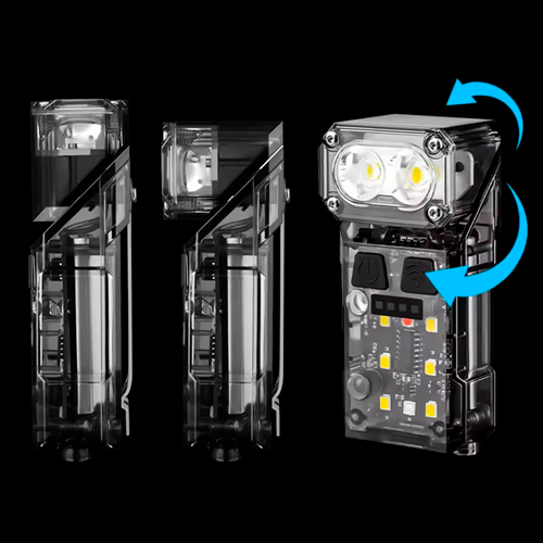 Налобный фонарь X52, 2LED+6SMD RGB, красный, синий, белый, датчик движения, АКБ Li-Ion, магнит, ЗУ Type-C | Зображення 2