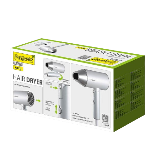 Фен для волосся 1800-2100W (2 швидкості, складна ручка) MR-213 Maestro | Зображення 4