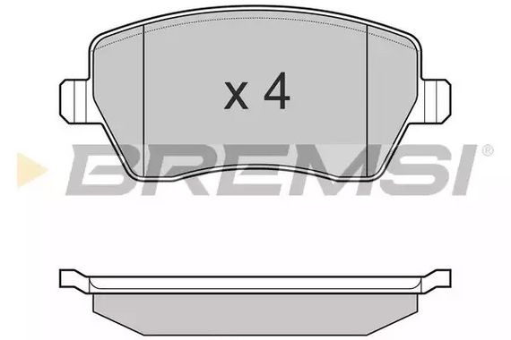 Колодки передні гальмівні Kangoo/Logan 08-/Duster 10- (TRW), Bremsi (BP3026) | Зображення 1